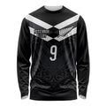 Aotearoa Rugby Custom Long Sleeve Shirt Maori Tribal Motifs Stripes-Sporty Style