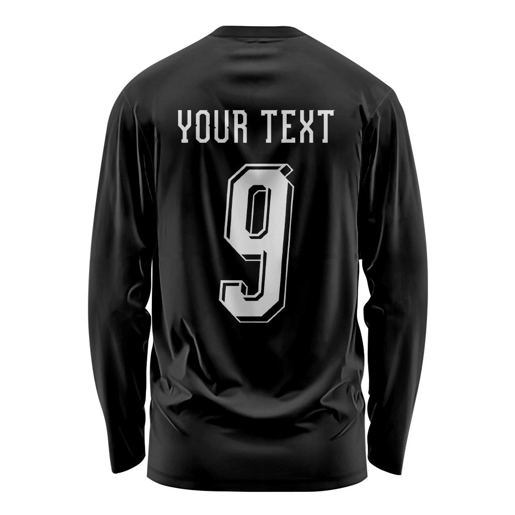Aotearoa Rugby Custom Long Sleeve Shirt Maori Tribal Motifs Stripes-Sporty Style