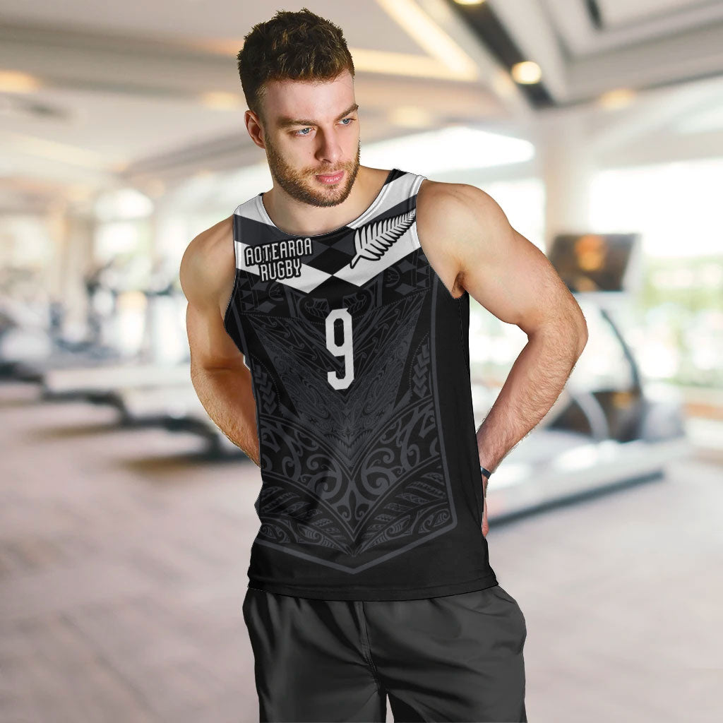 Aotearoa Rugby Custom Men Tank Top Maori Tribal Motifs Stripes-Sporty Style