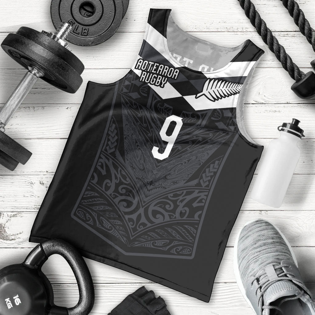Aotearoa Rugby Custom Men Tank Top Maori Tribal Motifs Stripes-Sporty Style
