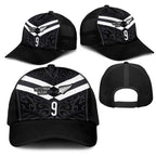 Custom Aotearoa Rugby Mesh Trucker Cap Maori Tribal Motifs Stripes-Sporty Style