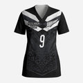 Aotearoa Rugby Custom Scrub Top Maori Tribal Motifs Stripes-Sporty Style
