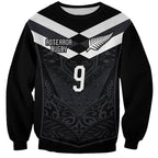 Aotearoa Rugby Custom Sweatshirt Maori Tribal Motifs Stripes-Sporty Style