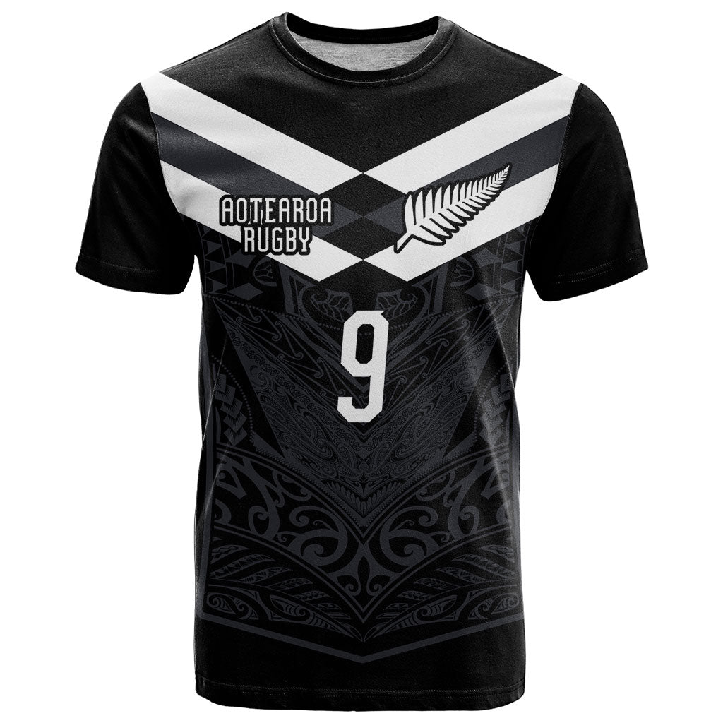 Aotearoa Rugby Custom T Shirt Maori Tribal Motifs Stripes-Sporty Style