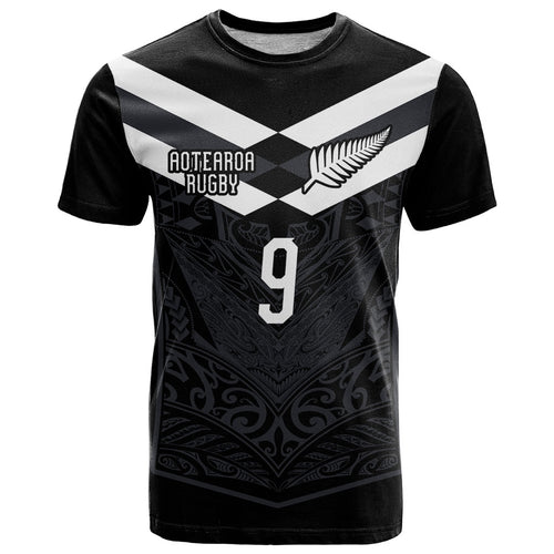 Aotearoa Rugby Custom T Shirt Maori Tribal Motifs Stripes-Sporty Style