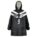 Aotearoa Rugby Custom Wearable Blanket Hoodie Maori Tribal Motifs Stripes-Sporty Style