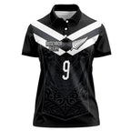 Aotearoa Rugby Custom Women Polo Shirt Maori Tribal Motifs Stripes-Sporty Style