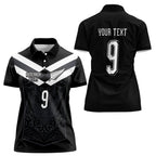 Aotearoa Rugby Custom Women Polo Shirt Maori Tribal Motifs Stripes-Sporty Style