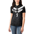 Aotearoa Rugby Custom Women Polo Shirt Maori Tribal Motifs Stripes-Sporty Style