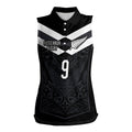 Aotearoa Rugby Custom Women Sleeveless Polo Shirt Maori Tribal Motifs Stripes-Sporty Style