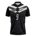 Aotearoa Rugby Custom Zipper Polo Shirt Maori Tribal Motifs Stripes-Sporty Style
