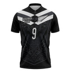 Aotearoa Rugby Custom Zipper Polo Shirt Maori Tribal Motifs Stripes-Sporty Style