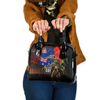 New Zealand and Australia ANZAC Day Shoulder Handbag National Flag mix Kiwi Bird and Kangaroo Soldier Style
