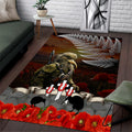 New Zealand ANZAC Day Area Rug The Ode of Remembrance and Silver Fern