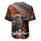 New Zealand ANZAC Day Baseball Jersey The Ode of Remembrance and Silver Fern