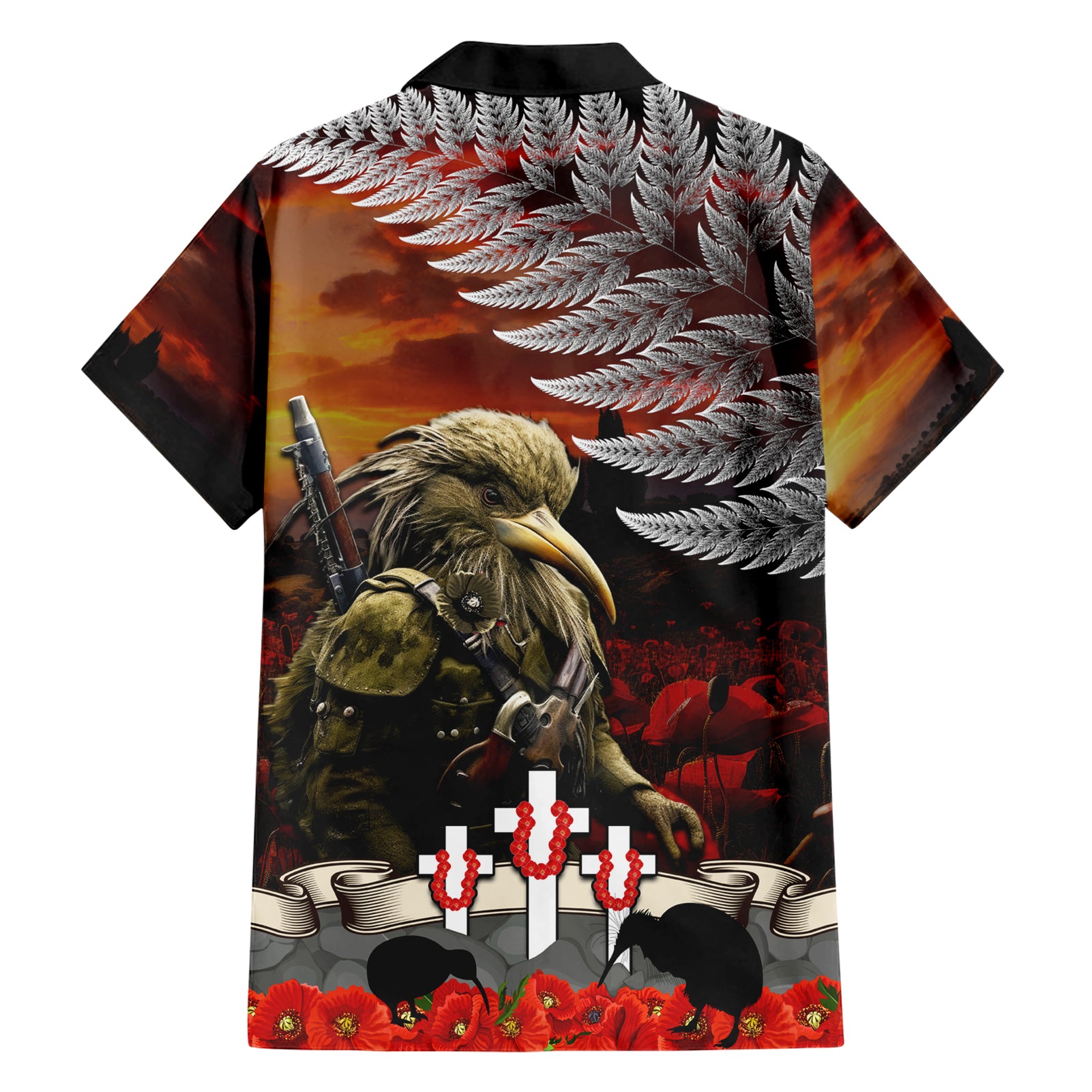 New Zealand ANZAC Day Hawaiian Shirt The Ode of Remembrance and Silver Fern