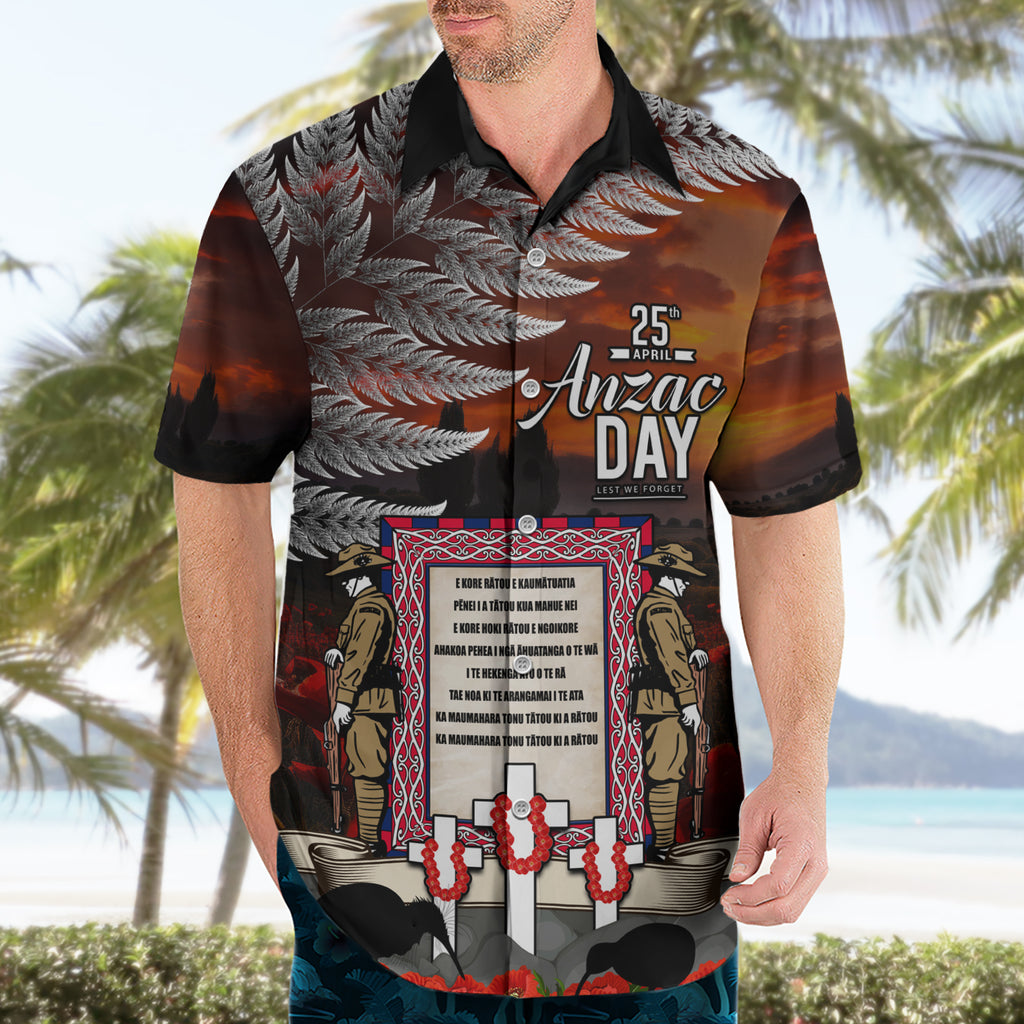 New Zealand ANZAC Day Hawaiian Shirt The Ode of Remembrance and Silver Fern