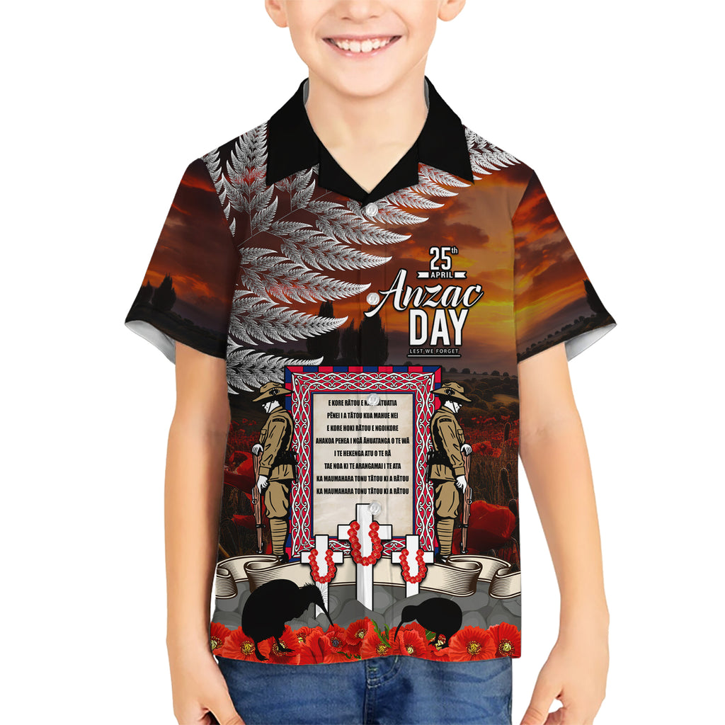 New Zealand ANZAC Day Hawaiian Shirt The Ode of Remembrance and Silver Fern
