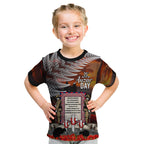 New Zealand ANZAC Day Kid T Shirt The Ode of Remembrance and Silver Fern