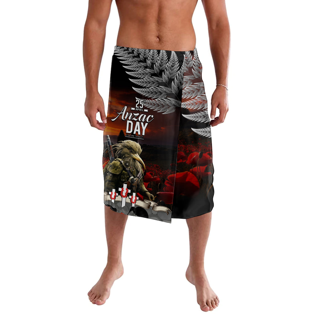 New Zealand ANZAC Day Lavalava The Ode of Remembrance and Silver Fern