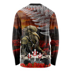 New Zealand ANZAC Day Long Sleeve Shirt The Ode of Remembrance and Silver Fern