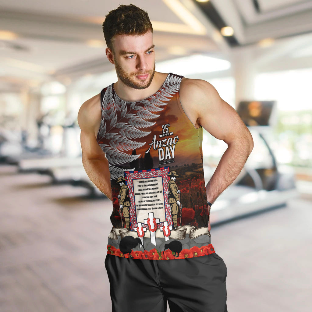 New Zealand ANZAC Day Men Tank Top The Ode of Remembrance and Silver Fern