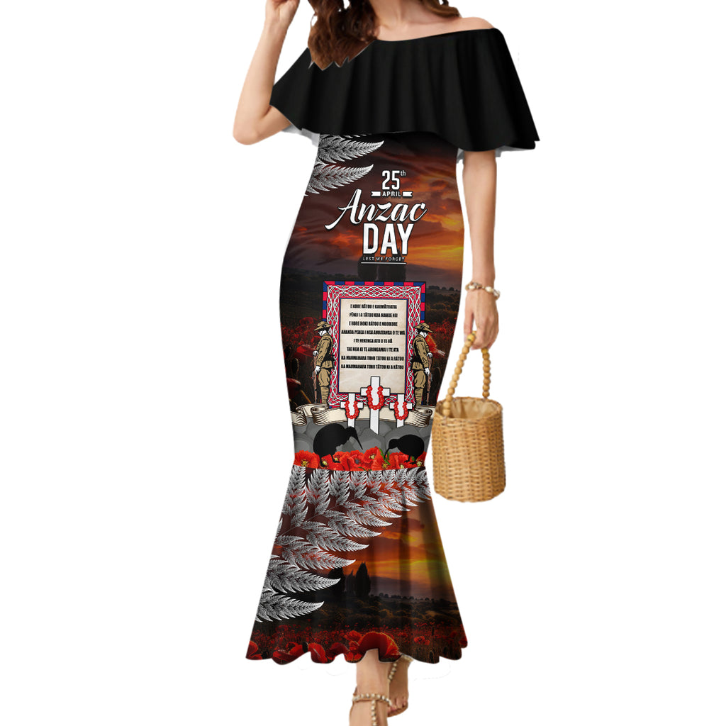 New Zealand ANZAC Day Mermaid Dress The Ode of Remembrance and Silver Fern