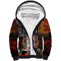 New Zealand ANZAC Day Sherpa Hoodie The Ode of Remembrance and Silver Fern