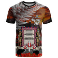 New Zealand ANZAC Day T Shirt The Ode of Remembrance and Silver Fern