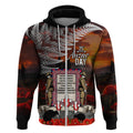 New Zealand ANZAC Day Zip Hoodie The Ode of Remembrance and Silver Fern