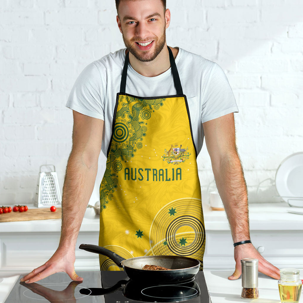 Australia National Football Apron Socceroos-Aboriginal Dot Art Heritage Graphic