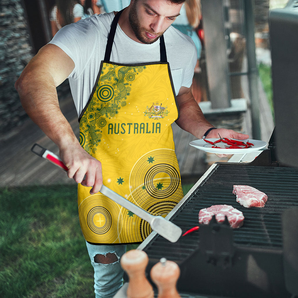 Australia National Football Apron Socceroos-Aboriginal Dot Art Heritage Graphic