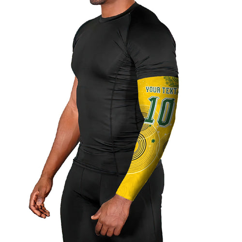 Custom Australia National Football Arm Sleeves Socceroos-Aboriginal Dot Art Heritage Graphic