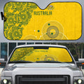 Australia National Football Auto Sun Shade Socceroos-Aboriginal Dot Art Heritage Graphic