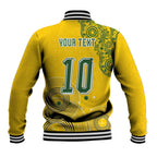 Custom Australia National Football Baseball Jacket Socceroos-Aboriginal Dot Art Heritage Graphic