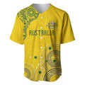 Custom Australia National Football Baseball Jersey Socceroos-Aboriginal Dot Art Heritage Graphic