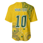 Custom Australia National Football Baseball Jersey Socceroos-Aboriginal Dot Art Heritage Graphic