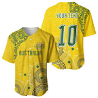 Custom Australia National Football Baseball Jersey Socceroos-Aboriginal Dot Art Heritage Graphic