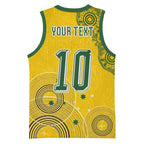 Custom Australia National Football Basketball Jersey Socceroos-Aboriginal Dot Art Heritage Graphic