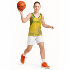 Custom Australia National Football Basketball Jersey Socceroos-Aboriginal Dot Art Heritage Graphic