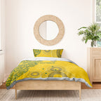 Australia National Football Bedding Set Socceroos-Aboriginal Dot Art Heritage Graphic