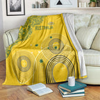 Australia National Football Blanket Socceroos-Aboriginal Dot Art Heritage Graphic