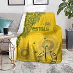 Australia National Football Blanket Socceroos-Aboriginal Dot Art Heritage Graphic