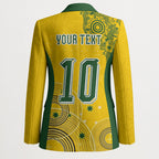 Custom Australia National Football Blazer Socceroos-Aboriginal Dot Art Heritage Graphic