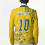 Custom Australia National Football Blazer Socceroos-Aboriginal Dot Art Heritage Graphic
