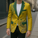 Custom Australia National Football Blazer Socceroos-Aboriginal Dot Art Heritage Graphic