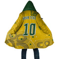 Custom Australia National Football Cloak Socceroos-Aboriginal Dot Art Heritage Graphic