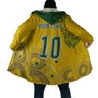 Custom Australia National Football Cloak Socceroos-Aboriginal Dot Art Heritage Graphic