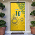 Custom Australia National Football Door Cover Socceroos-Aboriginal Dot Art Heritage Graphic