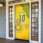 Custom Australia National Football Door Cover Socceroos-Aboriginal Dot Art Heritage Graphic